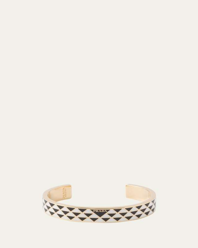 Triangle Symbole Enamel Cuff Bangle
